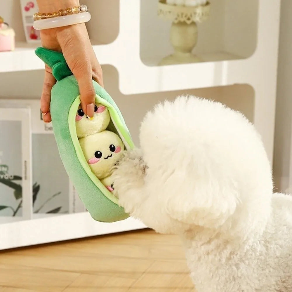 Squeaky Pea Pod Chew Toy for Small Dogs & Puppies Dog Chew Toy Nixie