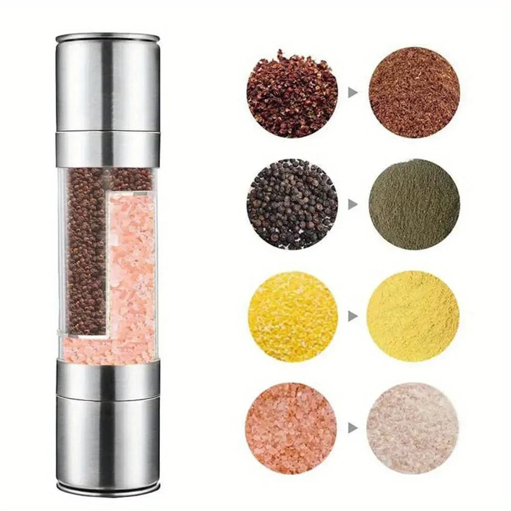 2-in-1 Salt & Pepper Grinder Set – Adjustable Ceramic Mill