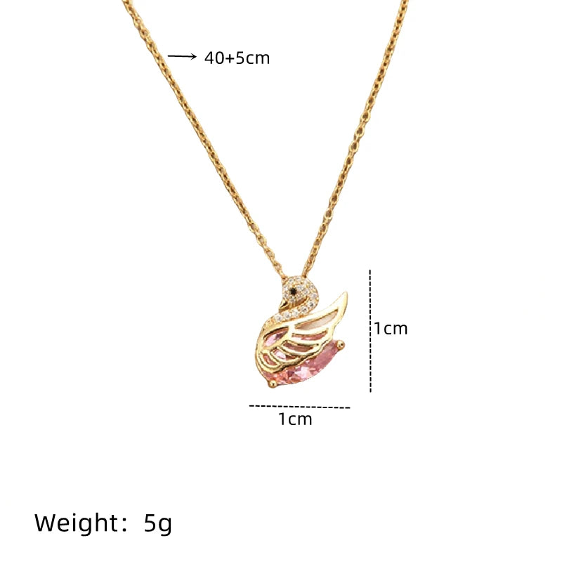 Gold Plated Animal Pendant Necklace | Copper & Steel Chain Pendant Necklace Nixie