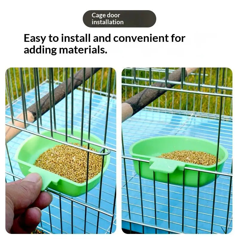 Parrot Bird Feeder Hanging Bowl – Food & Water Dispenser Bird Feeder Bowl Nixie