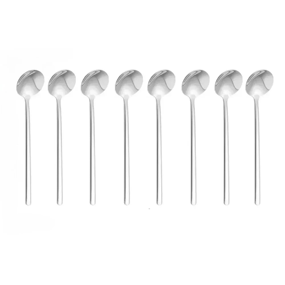 8-Piece Stainless Steel Long Handle Spoons – Ice Cream & Cocktail Kitchen Spoon Set Nixie small 8PCs