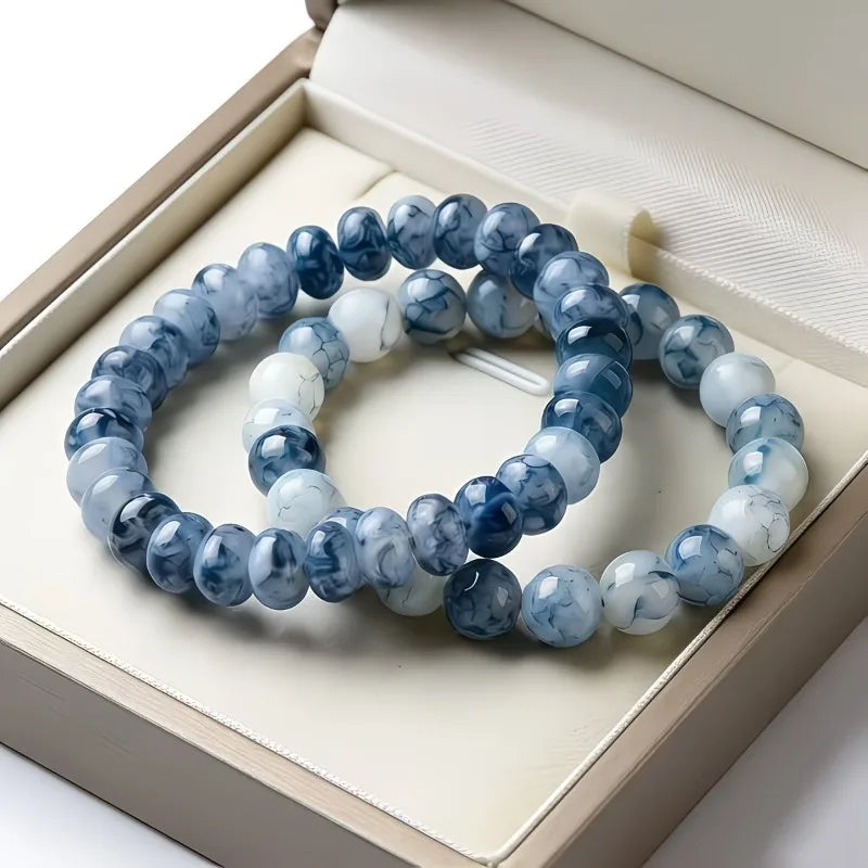 Natural Stone Bead Bracelet – Amethyst, Agate & Tiger Eye Stone Bead Bracelet Nixie