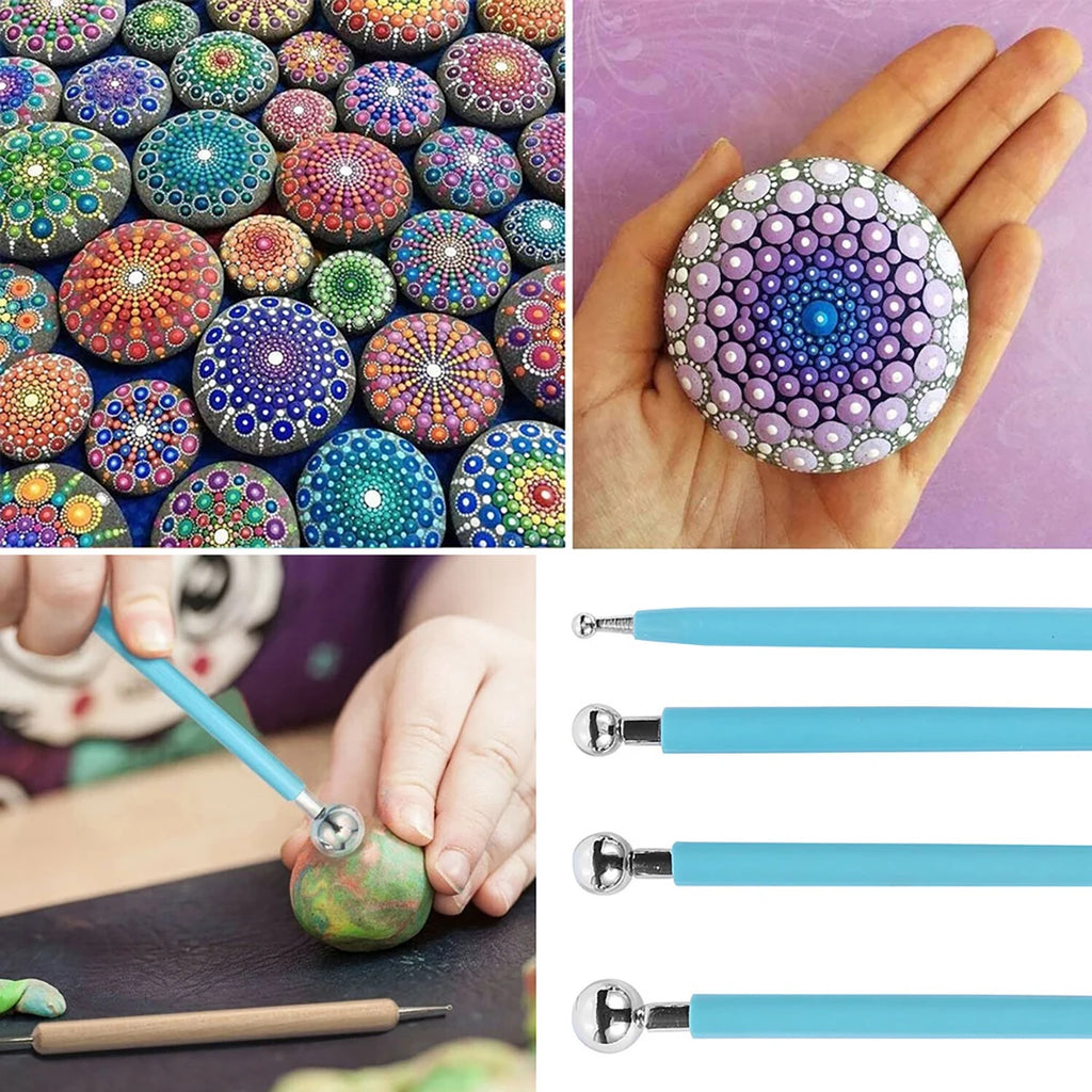 Mandala Dotting Tools Kit – Rock Painting Pens & Stencils Mandala Art Tool Kit Nixie