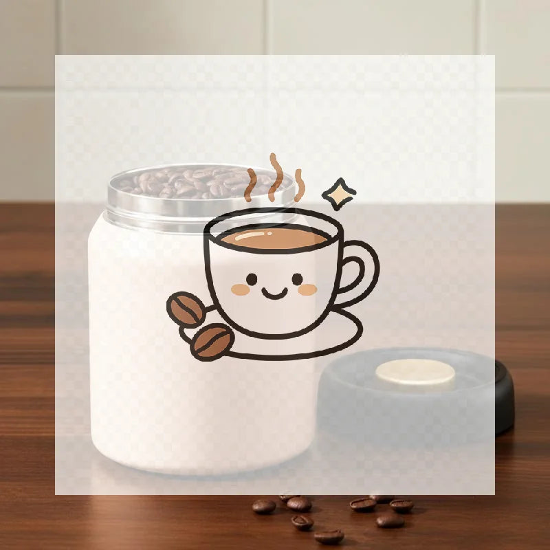 Airtight Vacuum Coffee Canister – 316 Stainless Steel 900/1200ml Vacuum Coffee Canister Nixie
