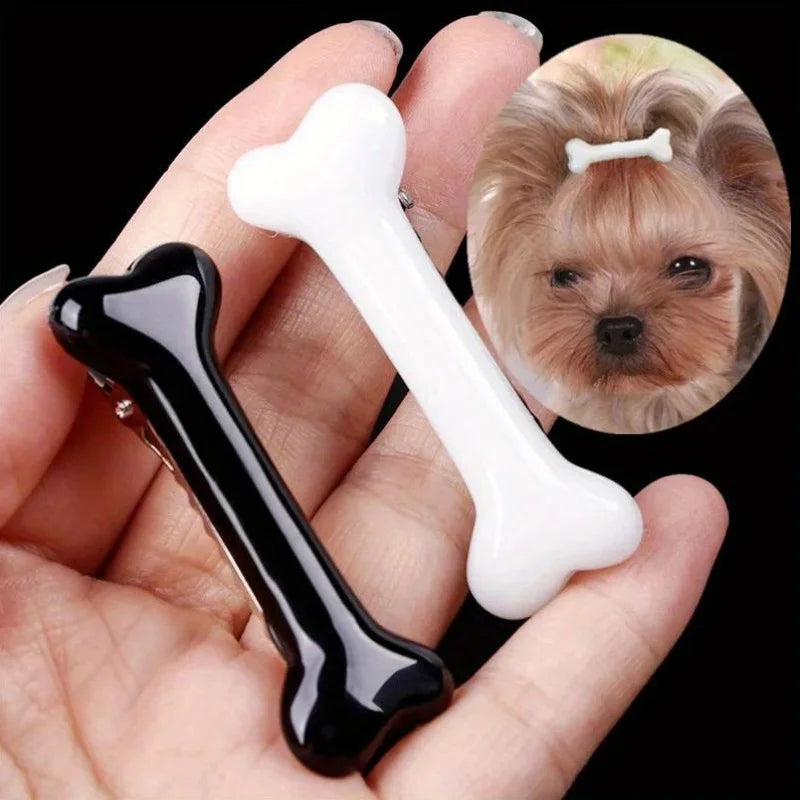 Bone-Shaped Dog Hair Clip – Cute Pet Barrette Styling Tool Pet Hair Clip Nixie