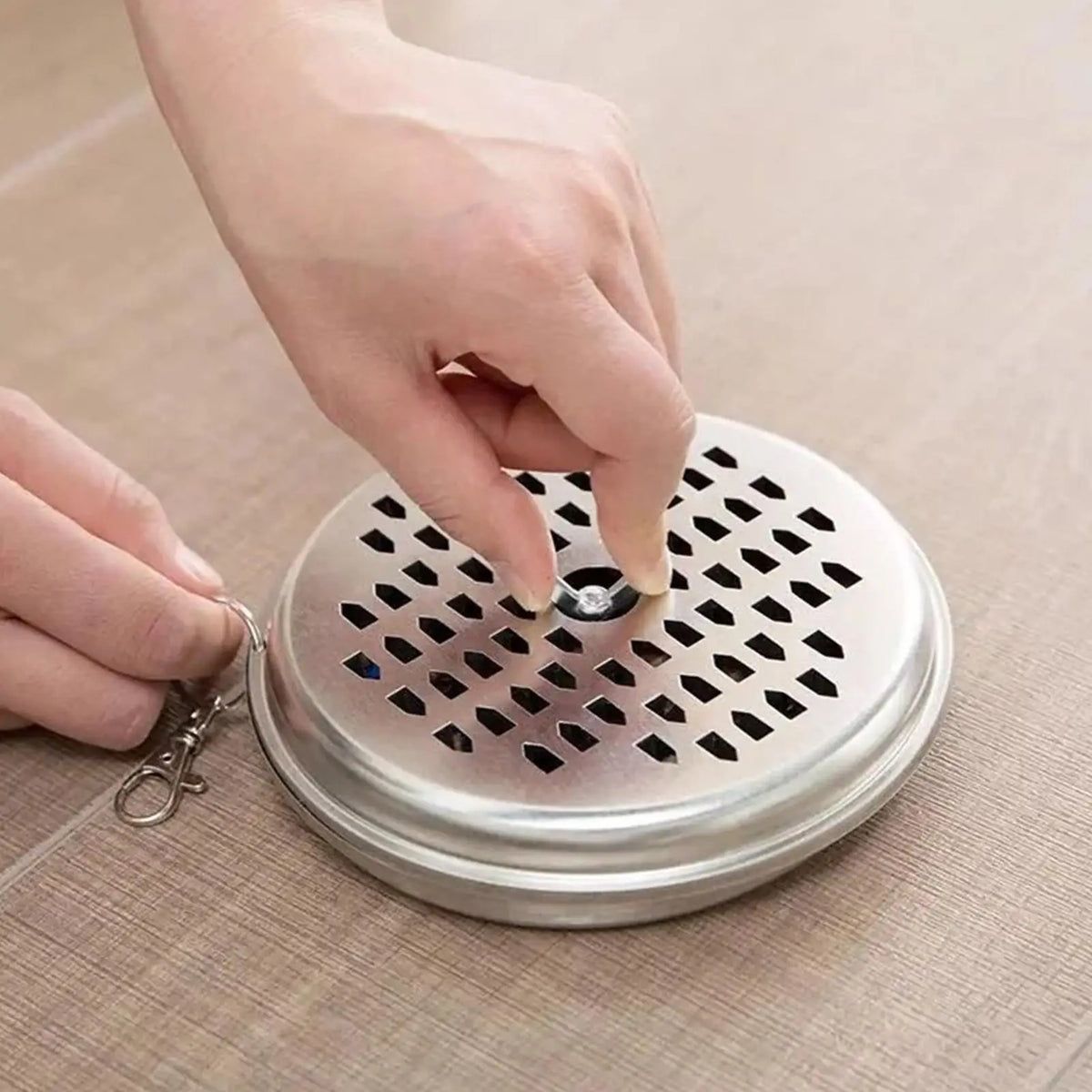 Portable Mosquito Coil Holder Stainless Steel Windproof Cover Mosquito Coil Holder Nixie