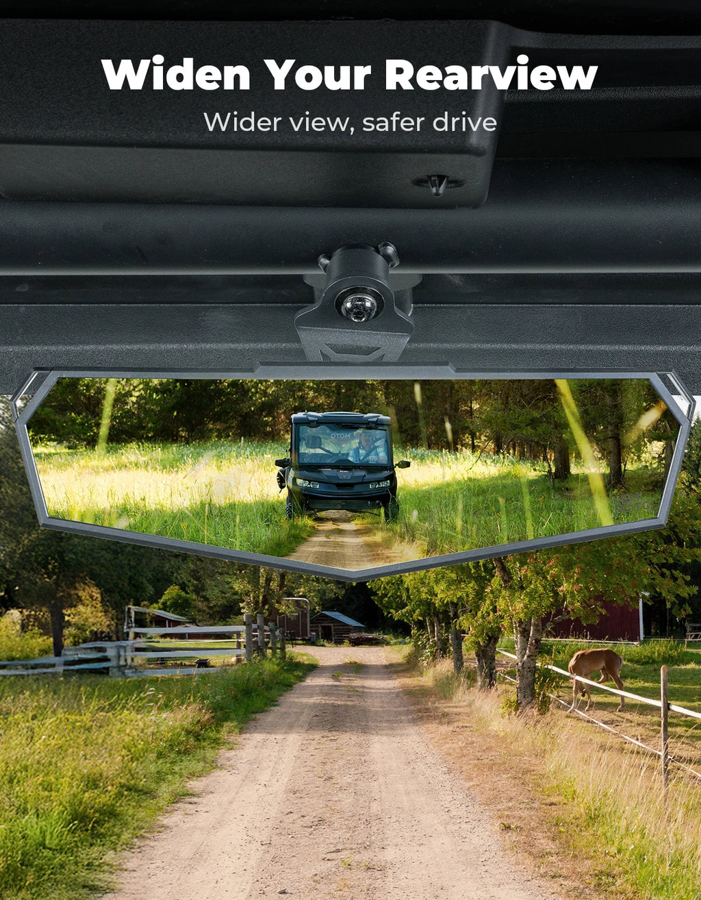 CFMOTO UFORCE ZForce 950 Center Rear View Mirror Top Mount UTV Rearview Mirror Nixie