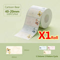 NiiMBOT B1 B21 B3S Thermal Label Stickers – Waterproof Round Thermal Label Rolls Nixie Bear 40x20mm