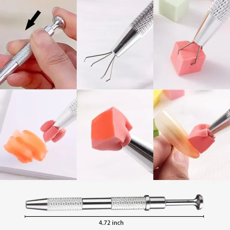 100Pcs Gradient Nail Art Sponges – Ombre Manicure Tool Set Nail Art Sponge Nixie