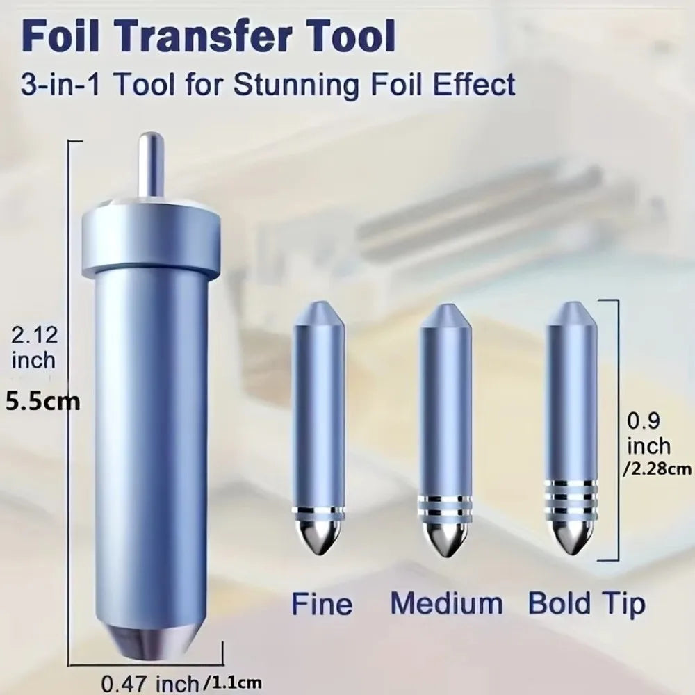 Foil Transfer Tool Kit – Fine, Medium & Bold Blades for Air 2/3 Foil Transfer Tool Kit Nixie