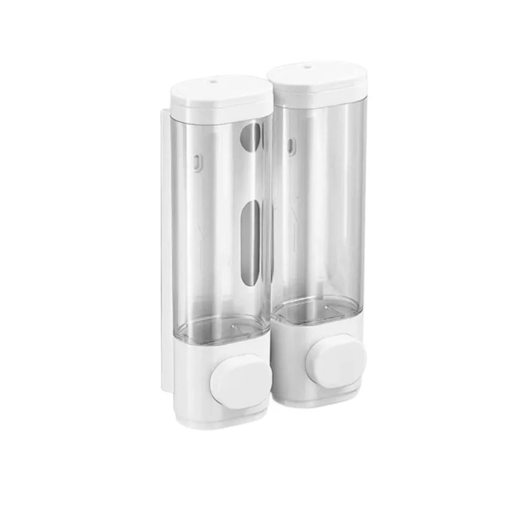 Wall-Mounted Manual Soap Dispenser – ABS Plastic White & Black