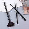 3-Piece Fan Highlighter & Angled Eyebrow Makeup Brush Set Makeup Brush Set Nixie Default Title