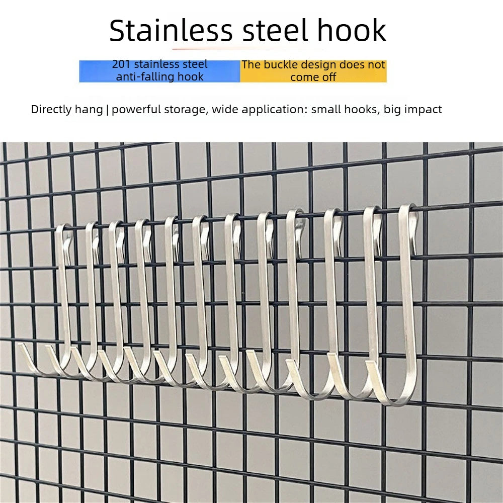 Snap-On J Hook Hangers – Stainless Steel Wire Shelf Clips Wire Shelf Hooks Nixie