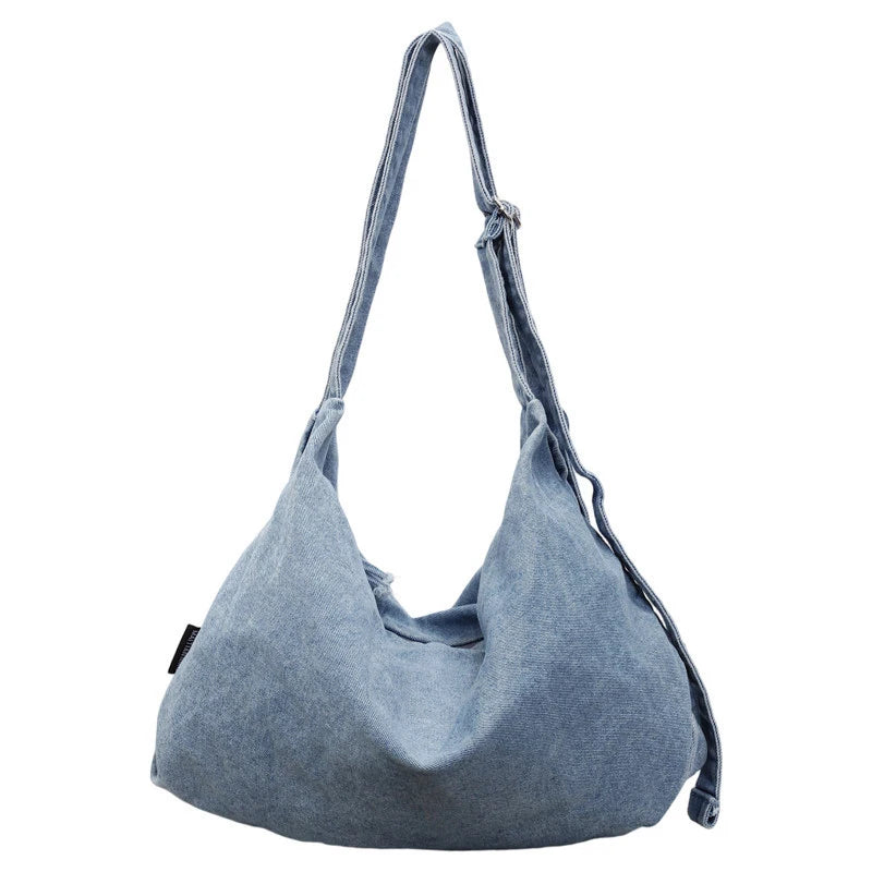 Large-Capacity Denim Shoulder Tote Bag for Women Denim Shoulder Tote Nixie