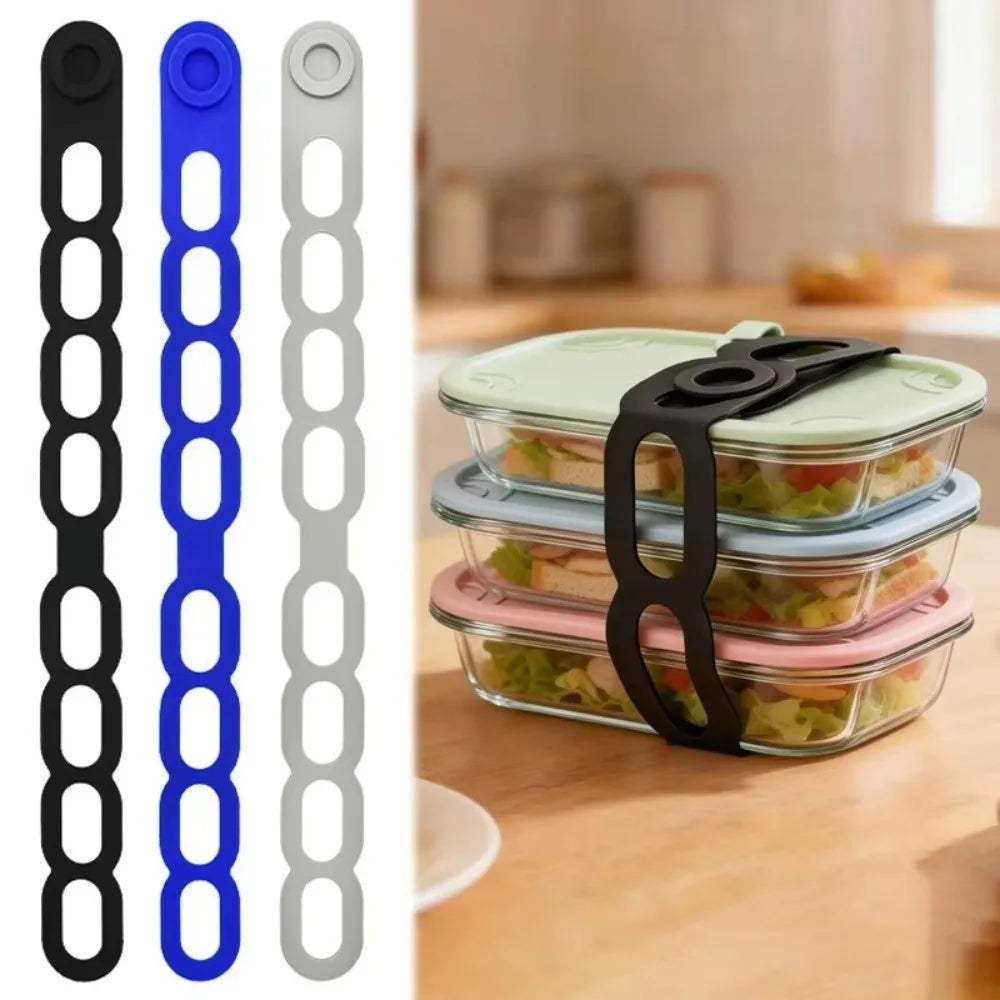 Silicone Pot Lid Strap Adjustable Elastic Band | Kitchen Organizer
