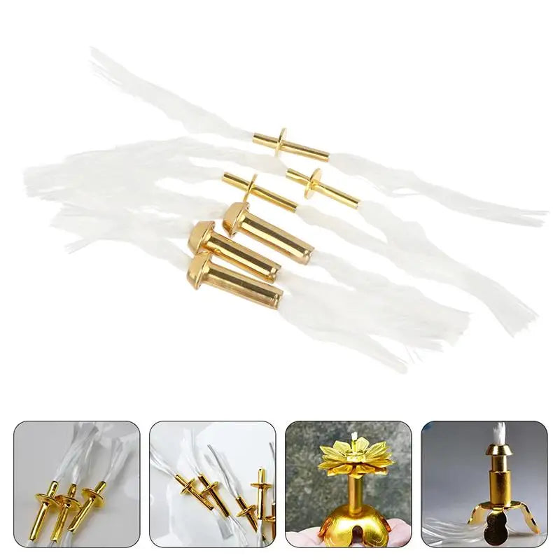 3Pcs Oil Lamp Wick Tubes – Cotton & Alloy Replacement Parts Lamp Wick Tubes Nixie