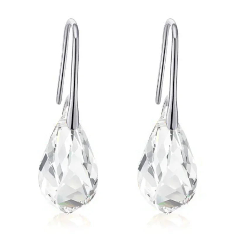 Gold Helix Crystal CZ Drop Earrings for Women | Nixie Crystal Drop Earrings Nixie