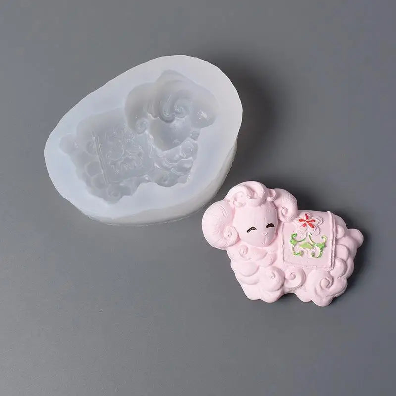 3D Sheep Silicone Mold – Food-Safe DIY Cake, Candle & Soap Silicone Craft Mold Nixie