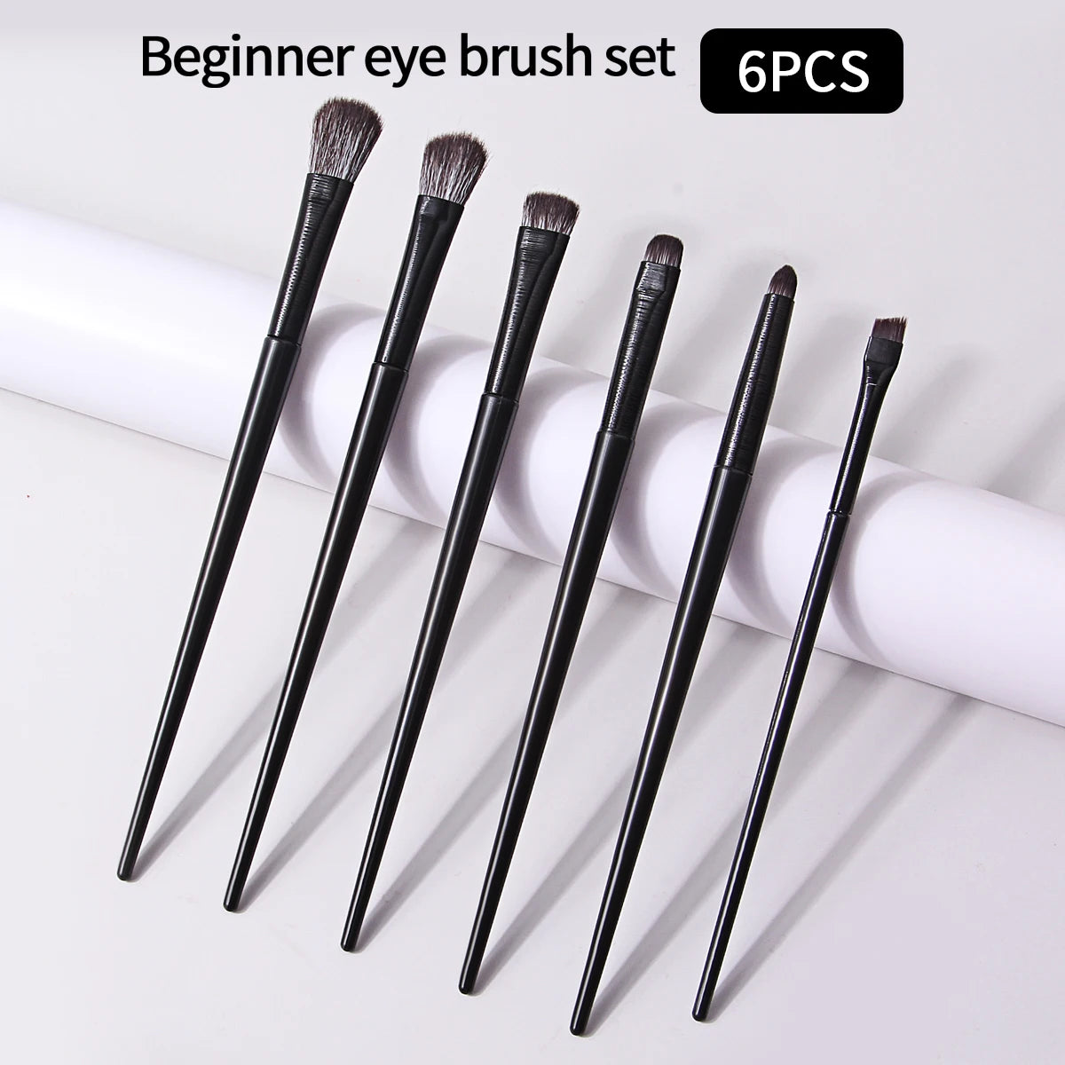 6-Piece Eye Makeup Brush Set – Eyeshadow, Liner & Brow Eye Makeup Brushes Nixie black