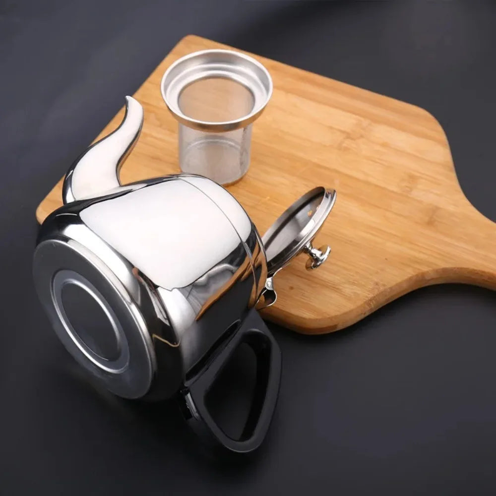 Stainless Steel Teapot 1.2L/1.5L | Loose Leaf Tea Filter Stainless Steel Teapot Nixie