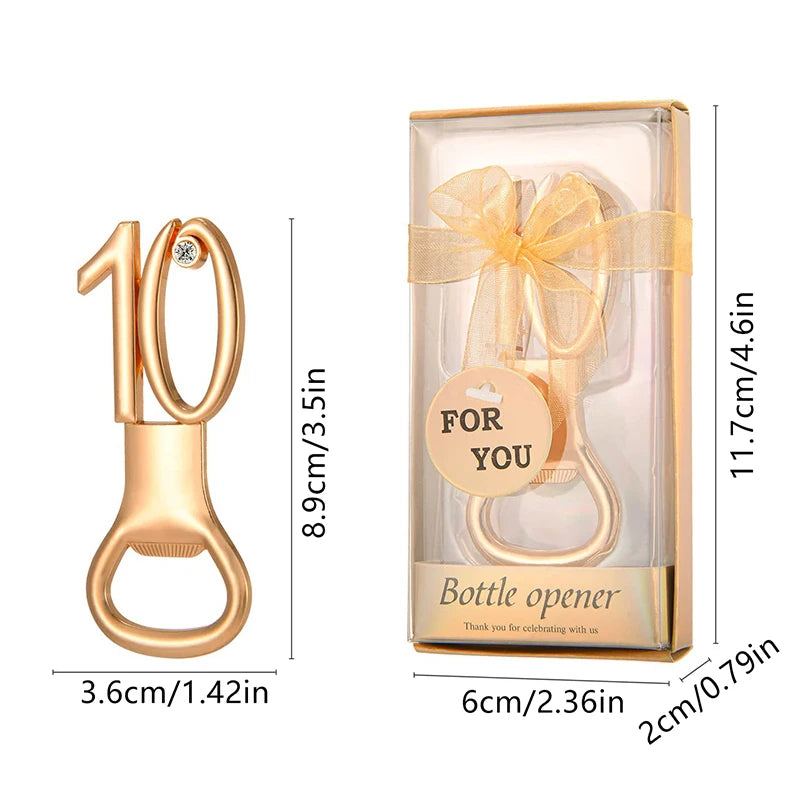 Number Shape Bottle Opener – Birthday & Anniversary Gift Novelty Bottle Opener Nixie