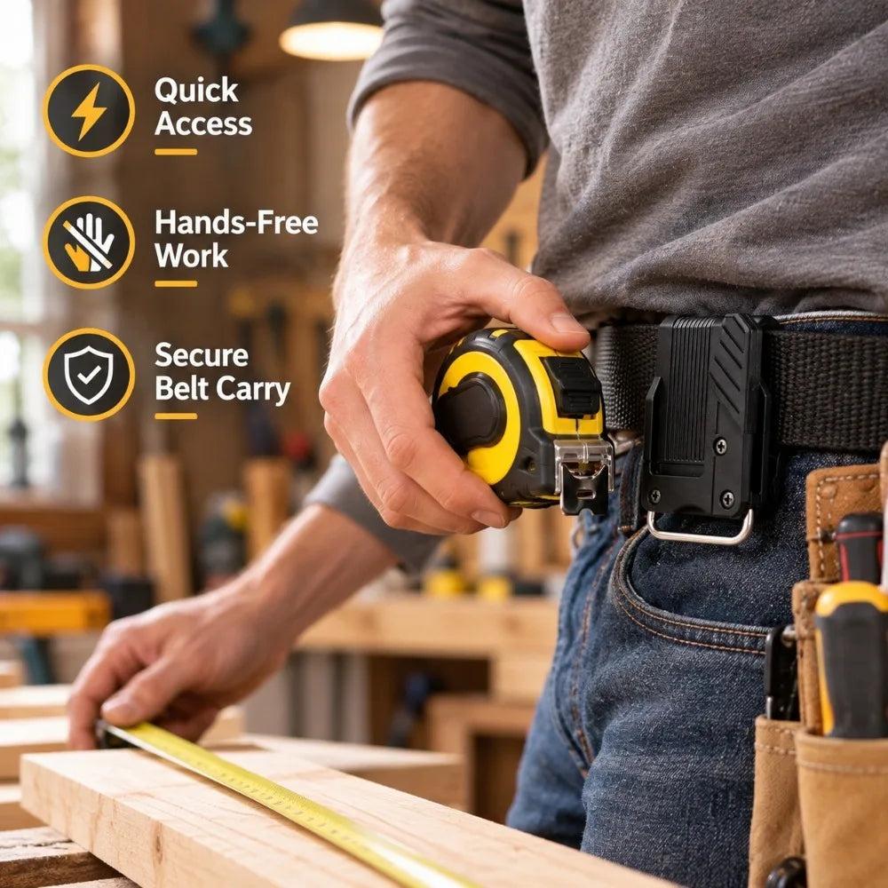 Universal Waist Tool Hanger Quick Release Belt Clip & Hooks