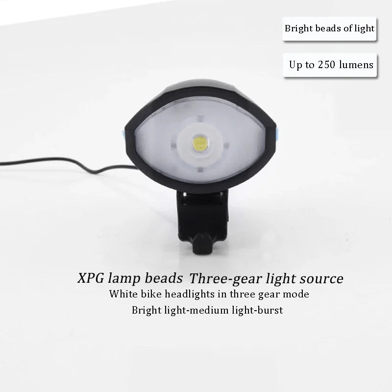 Bike Headlight & Electric Horn – USB Rechargeable, 250 Lumens Bike Light & Horn Nixie