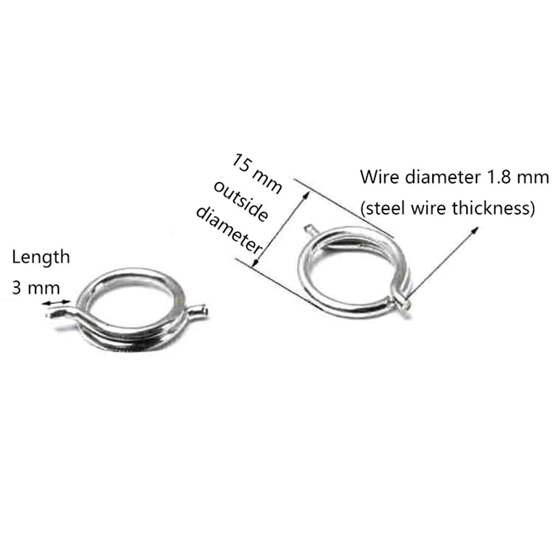 2PCS Nickel Plated Steel Torsion Spring for Scissors – 15mm OD