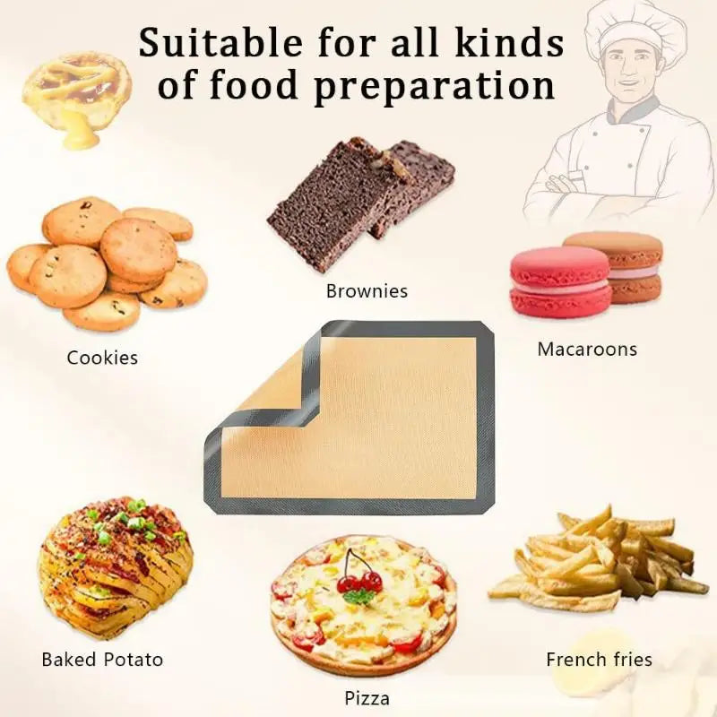 Reusable Silicone Baking Mat – Non-Stick Heat Resistant Oven Sheet Silicone Baking Mat Nixie