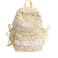 Corduroy Heart Backpack – Korean Style Lightweight School Bag Girls Girls School Backpack Nixie Yellow - Large(witho