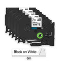Labelife 5-Pack TZe-231 Black on White Label Tape – Brother P-Touch Label Printer Tape Nixie black on white