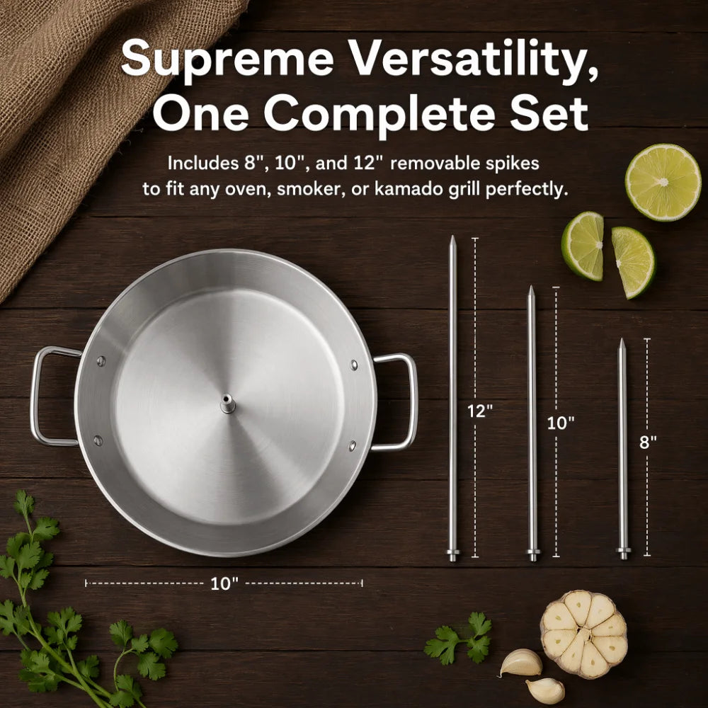 Stainless Steel Vertical Skewer Set – Al Pastor Shawarma Spit Vertical Skewer Roasting Set Nixie