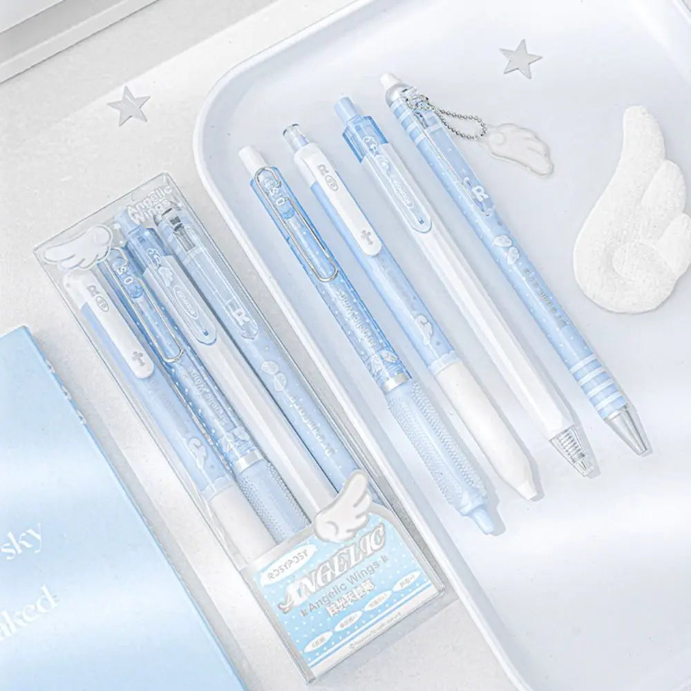 4-Pack Pearl Angel 0.5mm Black Gel Pens – Smooth Writing Set