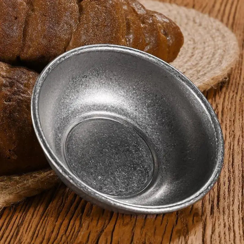 Retro Stainless Steel Sauce Dishes – Vintage Condiment Set Condiment Serving Dishes Nixie