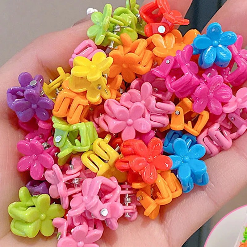 50pcs Kids Mini Hair Claw Clips – Flowers, Stars & Crowns Kids Hair Clips Nixie
