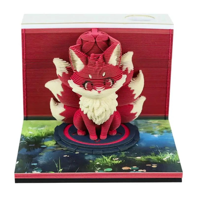 2027 3D Tear-Away Desk Calendar – Paper Carving Art Memo Pad Desk Calendar Nixie