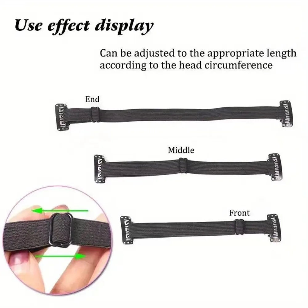 2PCS Elastic Face Lifting Straps Clip Tightening Belt – Black Face Lifting Strap Nixie