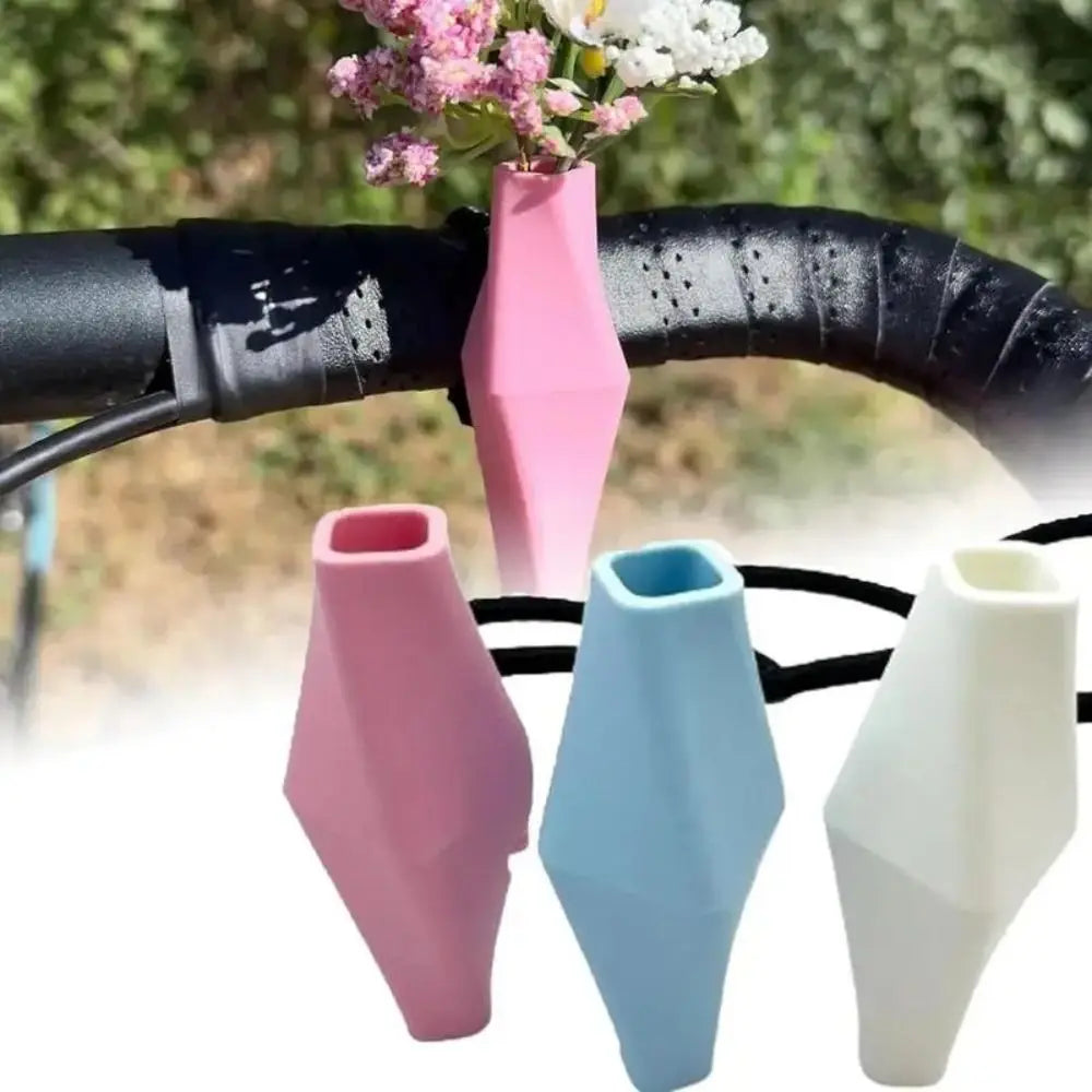Silicone Bike Handlebar Flower Vase | Mini Portable Bicycle Vase Bicycle Handlebar Accessory Nixie