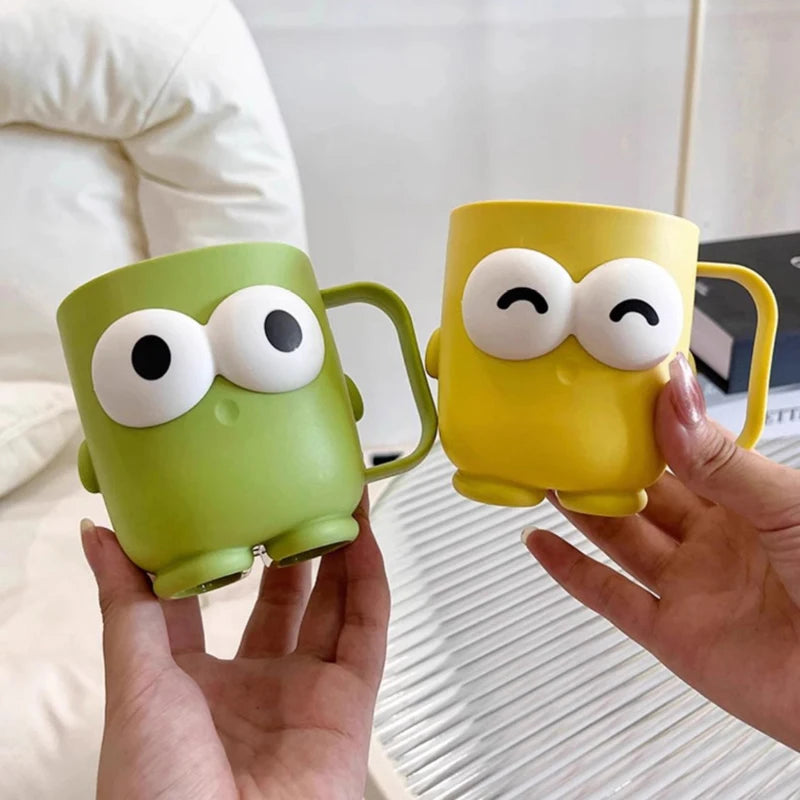 Cute Cartoon Toothbrush Holder & Mouthwash Cup – PP Plastic Toothbrush Holder Cup Nixie