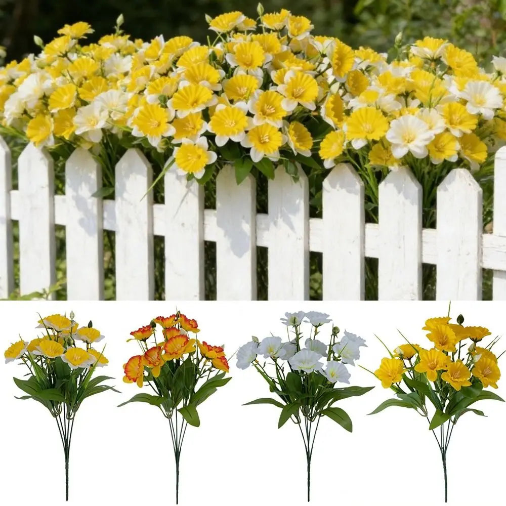 Silk Artificial Daffodil Bouquet 36cm – Lifelike Wedding Flowers Artificial Flower Bouquet Nixie
