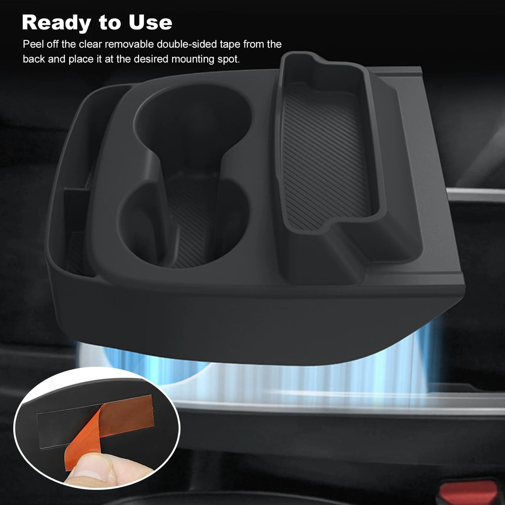 Tesla Model Y 2025 Silicone Cup Holder Console Storage Kit Console Cup Holder Nixie