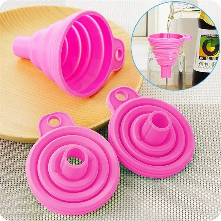 Silicone Collapsible Foldable Funnel – 2 or 4 Pack | Kitchen Kitchen Funnel Nixie