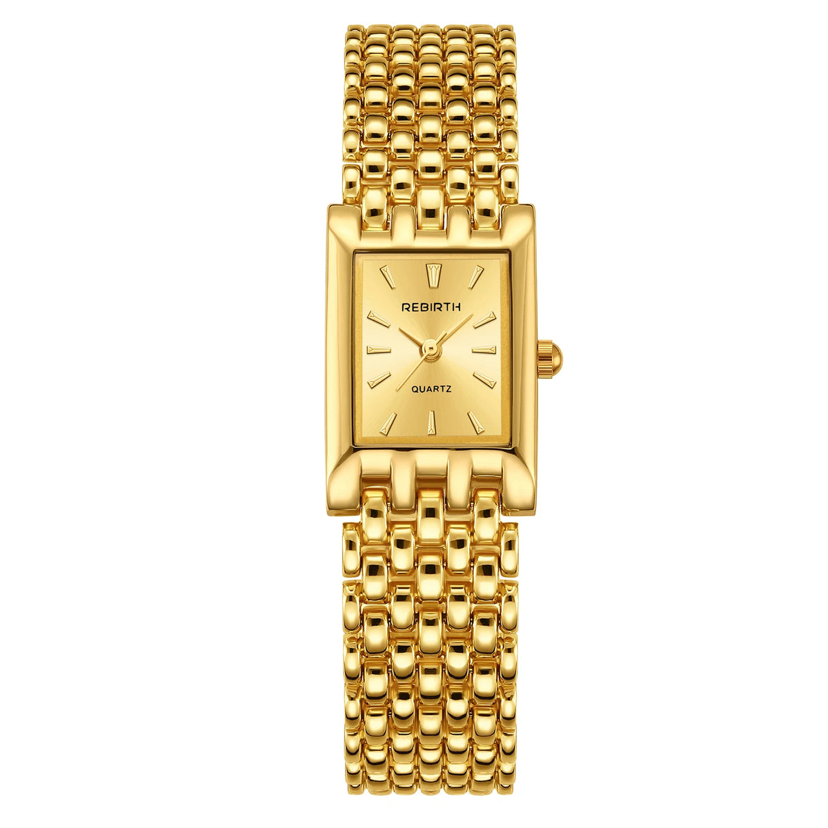 REBIRTH Women's Quartz Watch – Minimalist Light Luxury Style Women's Fashion Watch Nixie Gold