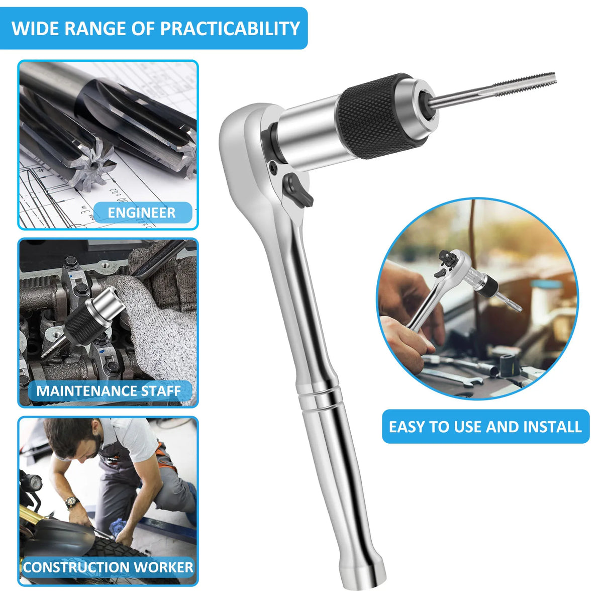 2Pcs Adjustable Tap Socket Set – Screw & Tap Extractor Tool