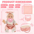 12-Inch Reborn Baby Doll Set with Bassinet, Blanket & Accessories Reborn Baby Doll Set Nixie Style 5