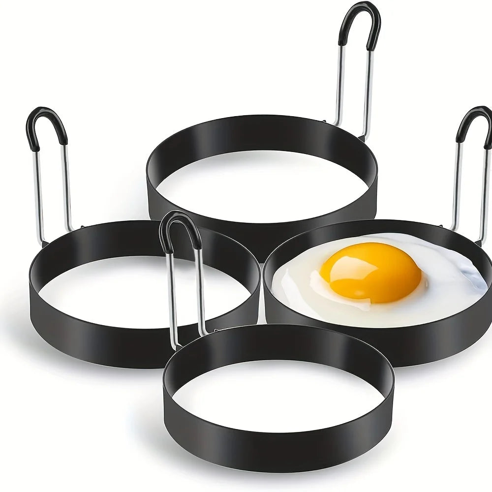 Egg Rings for Frying & Griddle | Silicone Handle, 1–4 Pack Egg Cooking Rings Nixie
