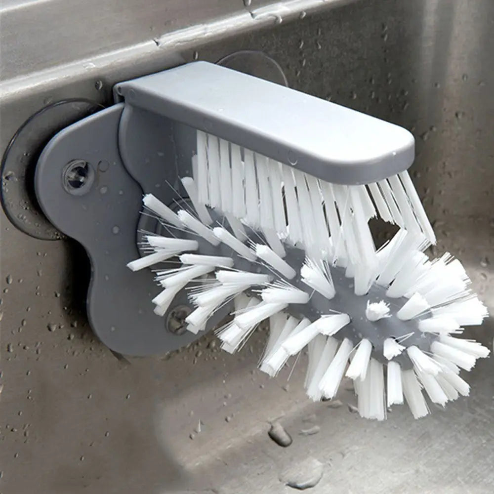 2-in-1 Suction Cup Glass & Bottle Cleaning Brush Scrubber Cup Cleaning Brush Nixie