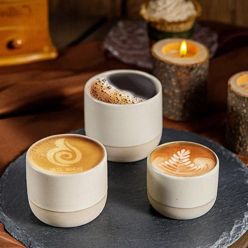 Japanese Retro Stone Ceramic Espresso Cup – Wabi-Sabi Style Ceramic Espresso Cup Nixie
