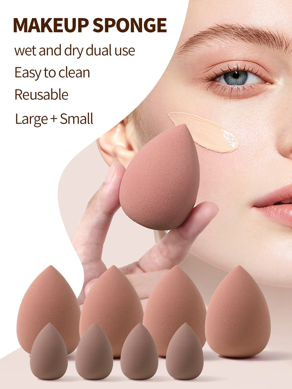 20PCS Makeup Sponge Kit – Blending Sponges & Powder Puffs Makeup Sponge Kit Nixie