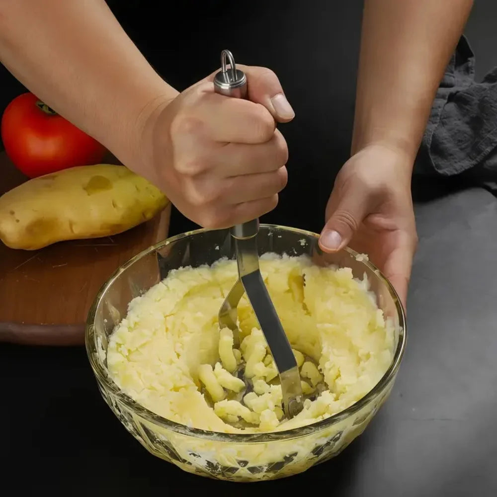 Potato Masher & Baby Food Maker – Vegetable Press & Slicer Kitchen Food Masher Nixie